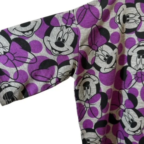 LULAROE Disney Minnie Mouse IRMA XS Purple/Grey NWOT Hi-Lo Hem - Picture 3 of 7